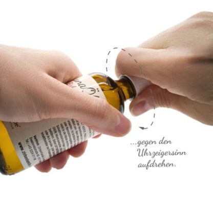 Saunaöl Öffnen und drehen
