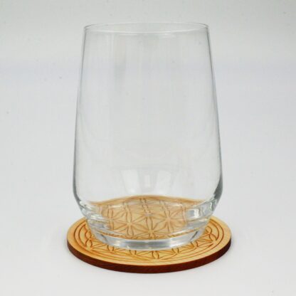 Untersetzer Blume des Lebens mit Glas