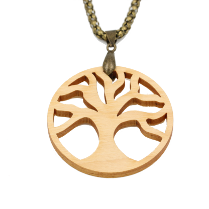 Halskette "Baum des Lebens" aus Zirbenholz