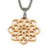 Halskette "Mandala" aus Zirbenholz